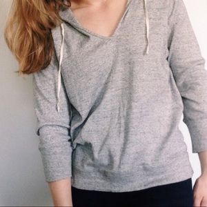 J.Crew V-Neck Pullover Hoodie